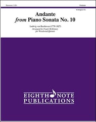 Andante from Piano Sonata No. 10 Woodwind Quintet cover Thumbnail